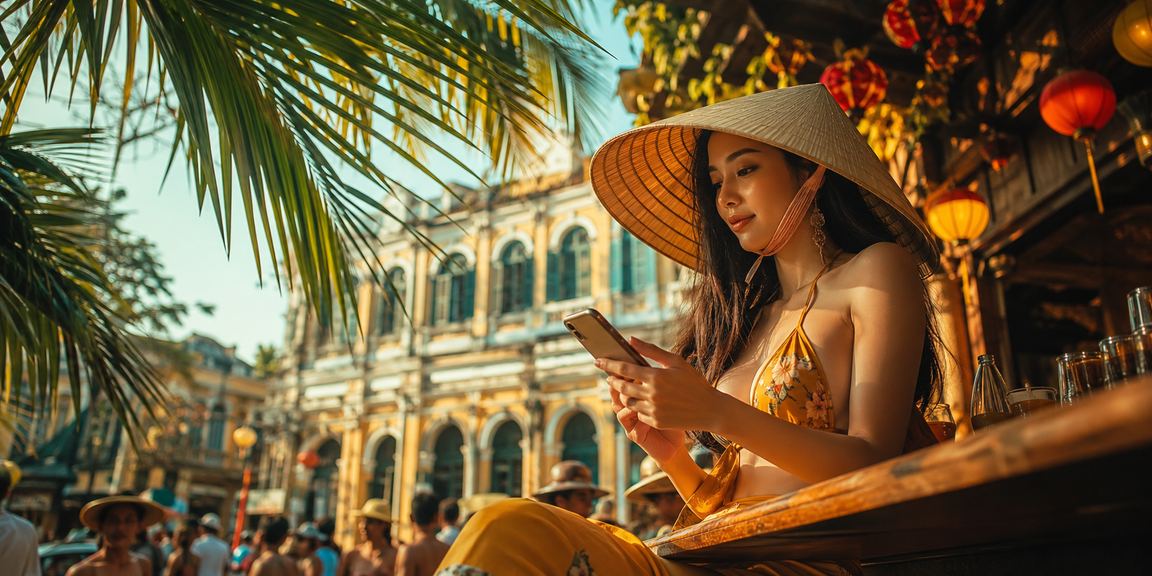 Người chơi tại TP.HCM trải nghiệm tài xỉu trực tuyến với nón lá truyền thống
