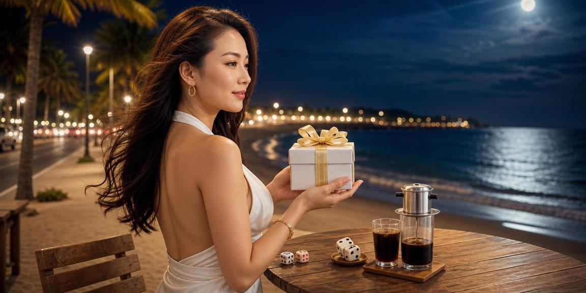 Cảnh chơi tài xỉu bên tách cà phê tại Phan Thiết theo phong cách Việt Nam